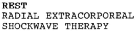 REST RADIAL EXTRACORPOREAL SHOCKWAVE THERAPY Logo (DPMA, 05/07/1999)