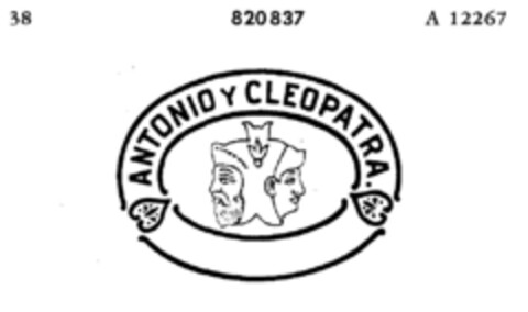 ANTONIO Y CLEOPATRA. Logo (DPMA, 26.06.1962)