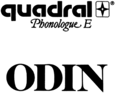 quadral Phonologue E ODIN Logo (DPMA, 11/10/1990)
