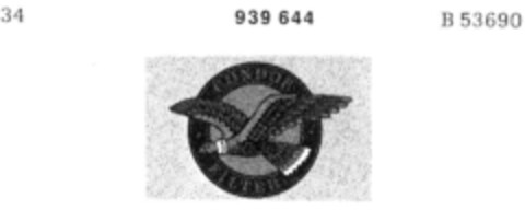 Condor FILTERS Logo (DPMA, 19.12.1974)