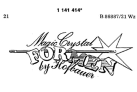 Magic Crystal by Hofbauer FOR MEN Logo (DPMA, 03/21/1989)