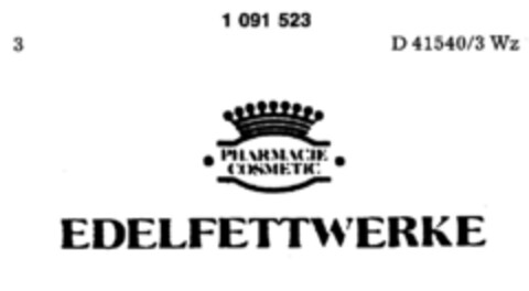 EDELFETTWERKE Logo (DPMA, 17.10.1985)