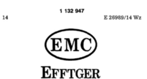 EMC EFFTGER MEISTER COLLECTION Logo (DPMA, 09/17/1987)