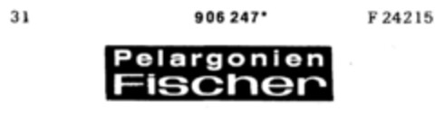 Pelargonien Fischer Logo (DPMA, 06.02.1973)