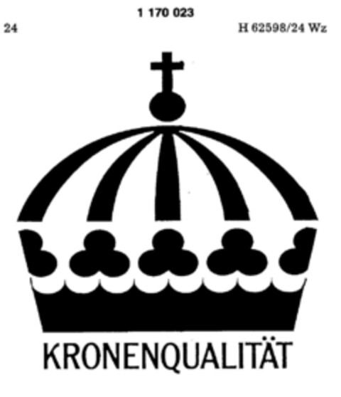 KRONENQUALITÄT Logo (DPMA, 16.11.1989)