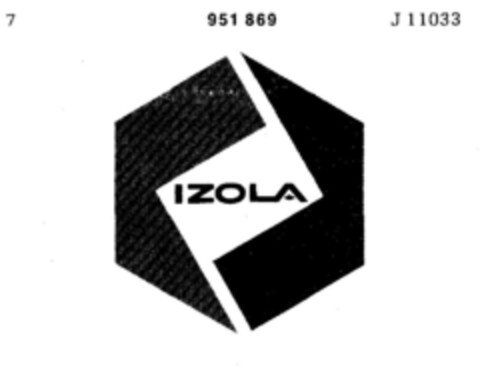 IZOLA Logo (DPMA, 17.08.1973)