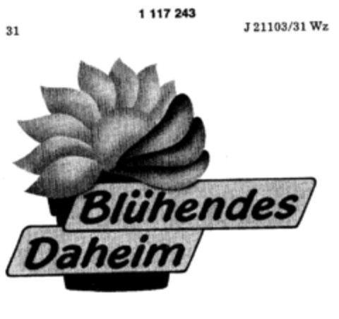 Blühendes Daheim Logo (DPMA, 07.07.1986)