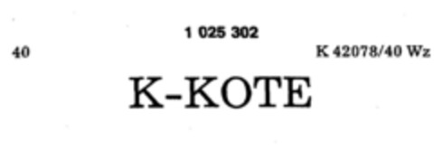 K-KOTE Logo (DPMA, 30.04.1980)