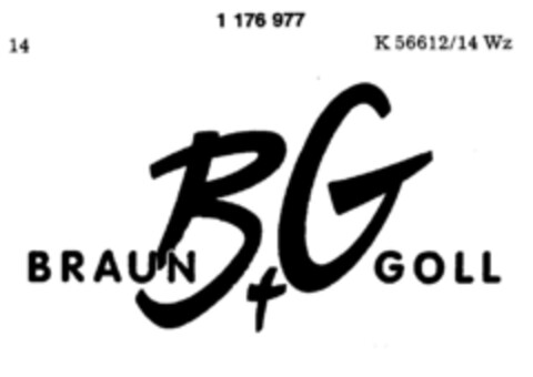 B+G BRAUN + GOLL Logo (DPMA, 09.08.1990)