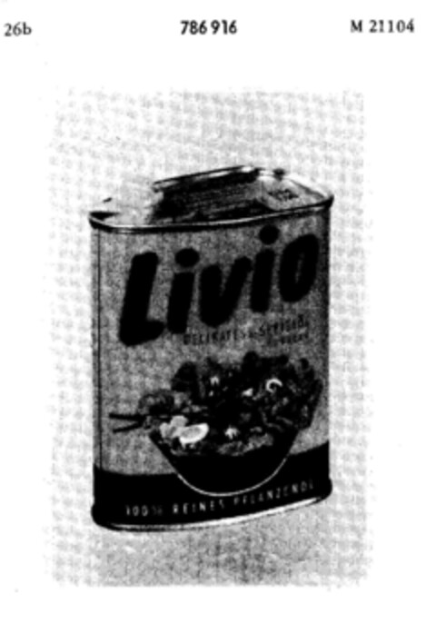 Livio DELIKATESS-SPEISEÖL Logo (DPMA, 05/18/1963)
