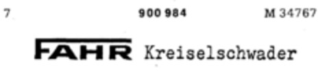 FAHR Kreiselschwader Logo (DPMA, 09/22/1971)