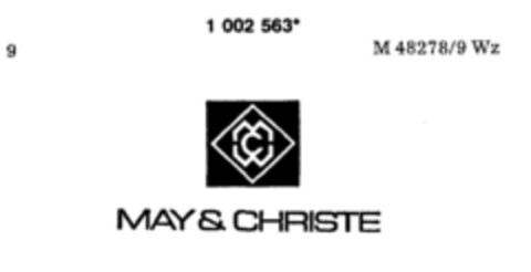 MAY & CHRISTE Logo (DPMA, 14.05.1980)