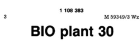 BIO plant 30 Logo (DPMA, 10/08/1986)