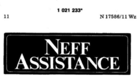 NEFF ASSISTANCE Logo (DPMA, 16.04.1981)