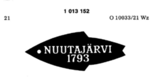 NUUTAJÄRVI 1793 Logo (DPMA, 22.04.1980)