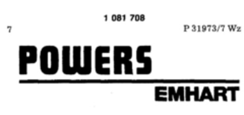 POWERS EMHART Logo (DPMA, 17.10.1984)
