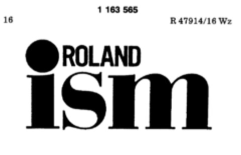 ROLAND ism Logo (DPMA, 05.04.1989)
