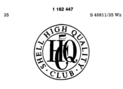 SHELL HIGH QUALITY CLUB Logo (DPMA, 06/16/1989)