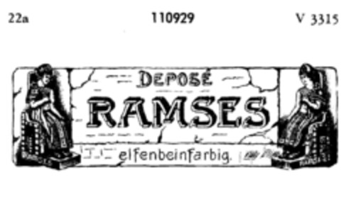 DEPOSE RAMSES elfenbeinfarbig. Logo (DPMA, 06.07.1908)