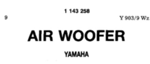 AIR WOOFER YAMAHA Logo (DPMA, 23.09.1988)