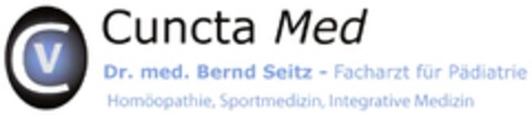 CV Cuncta Med Dr. med. Bernd Seitz - Facharzt für Pädiatrie Homöopathie, Sportmedizin, Integrative Medizin Logo (DPMA, 24.10.2008)
