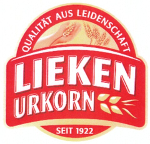 QUALITÄT AUS LEIDENSCHAFT LIEKEN URKORN SEIT 1922 Logo (DPMA, 10.08.2011)