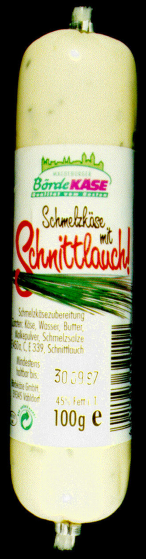 BördeKÄSE Schmelzkäse mit Schnittlauch! Logo (DPMA, 04/12/1997)