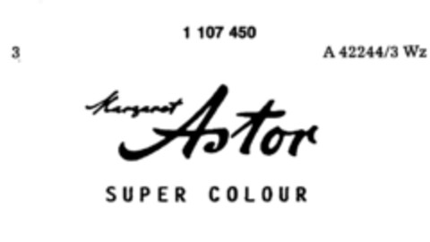 Margaret Astor SUPER COLOUR Logo (DPMA, 26.11.1986)