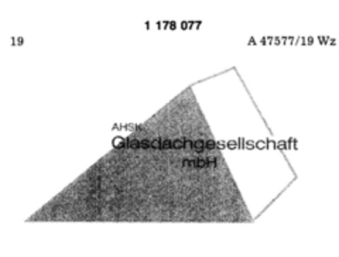 AHSK Glasdachgesellschaft mbH Logo (DPMA, 10.07.1990)