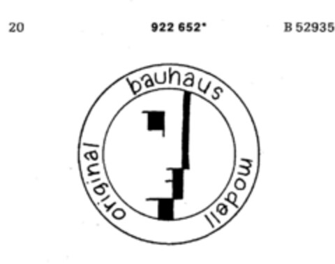 bauhaus modell (original) Logo (DPMA, 30.07.1974)