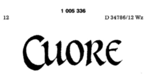 CUORE Logo (DPMA, 21.12.1979)