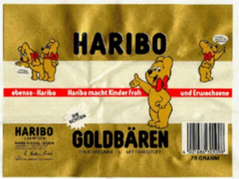 HARIBO  GOLDBÄREN Logo (DPMA, 06/16/1980)