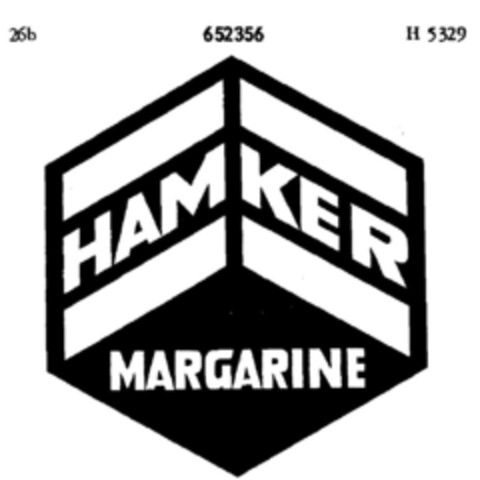 HAMKER MARGARINE Logo (DPMA, 27.11.1952)