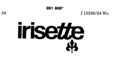 irisette Logo (DPMA, 16.06.1979)