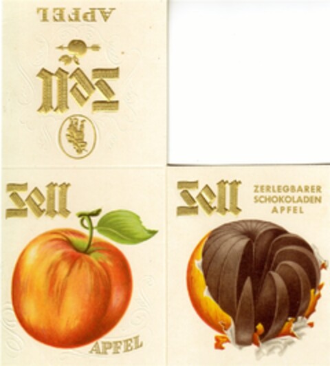 Tell APFEL ZERLEGBARER SCHOKOLADEN APFEL VOLLMILCH Logo (DPMA, 27.06.1957)