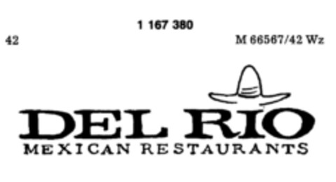 DEL RIO  MEXICAN RESTAURANTS Logo (DPMA, 20.01.1990)