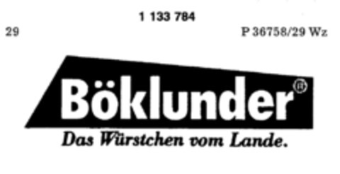 Böklunder Das Würstchen vom Lande Logo (DPMA, 05.07.1988)