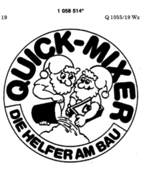 QUICK-MIXER DIE HELFER AM BAU Logo (DPMA, 09/20/1983)