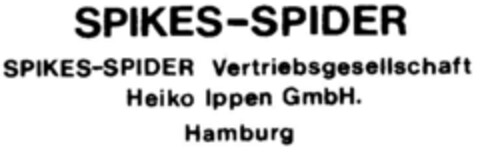 SPIKES-SPIDER Vertriebsgesellschaft Heiko Ippen GmbH. Hamburg Logo (DPMA, 05/12/1984)