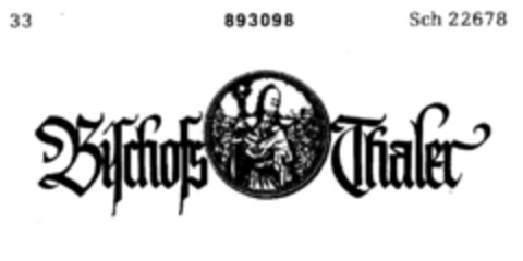 Bischofs Thaler Logo (DPMA, 02/27/1971)