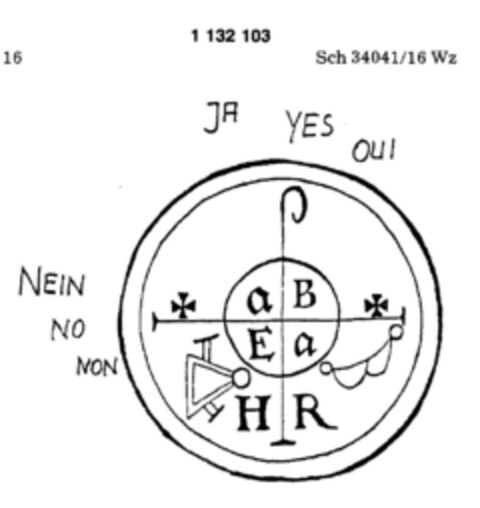 JA YES OUI NEIN NO NON Logo (DPMA, 02/09/1988)