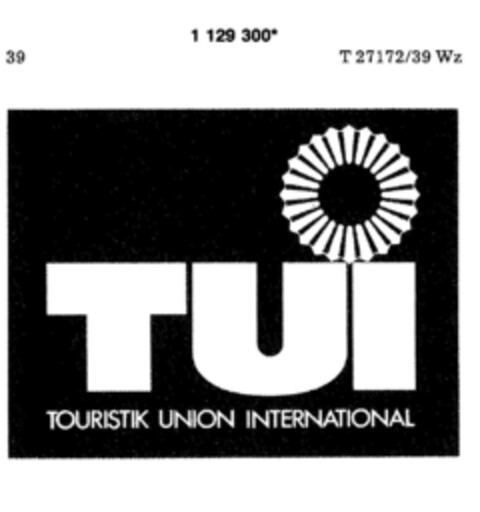 TUI TOURISTIK UNION INTERNATIONAL Logo (DPMA, 01/14/1988)