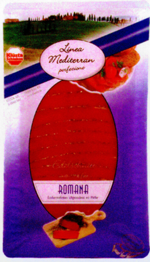 Linea Mediterran perfezione ROMANA Logo (DPMA, 13.09.2001)