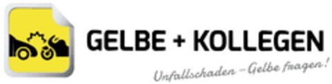 GELBE + KOLLEGEN Unfallschaden - Gelbe fragen! Logo (DPMA, 23.08.2013)