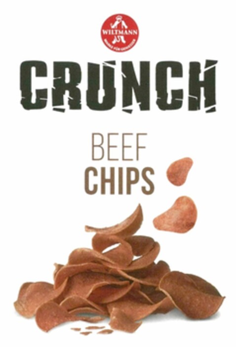 WILTMANN MARKE FÜR GENIESSER CRUNCH BEEF CHlPS Logo (DPMA, 01.08.2017)