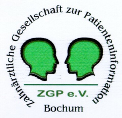 Zahnärztliche Gesellschaft zur Patienteninformation ZGP e.V. Bochum Logo (DPMA, 05/08/2003)