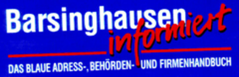 Barsinghausen informiert - DAS BLAUE Logo (DPMA, 11/16/1995)