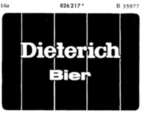 Dieterich Bier Logo (DPMA, 05/26/1966)