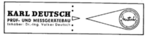 KARL DEUTSCH  PRÜF- UND MESSGERÄTEBAU Logo (DPMA, 28.07.1964)