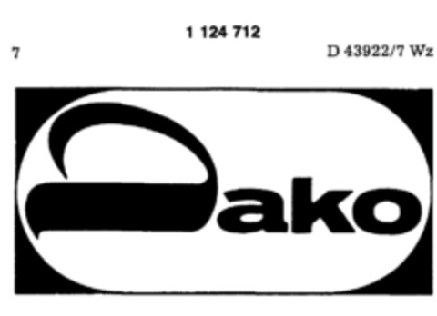Dako Logo (DPMA, 10/29/1987)